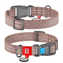 WauDog ECO Re-Cotton barna nyakörv 15mm x 23-35cm