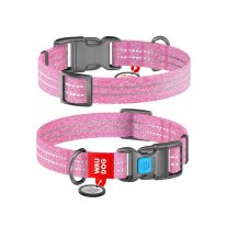 WauDog ECO Re-Cotton pink nyakörv 25mm x 35-58cm