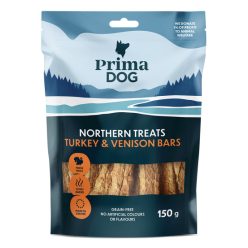   PrimaDog Northern Treats Bars Pulyka, szarvas - puha jutalomfalat 150g