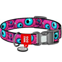 WAUDOG Monster Eyes pink Nylon nyakörv 28-40cm 20mm