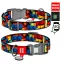 WAUDOG Építő kockás Nylon nyakörv 33-49cm 25mm