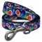 WAUDOG Füge mintás kék Nylon póráz 20mm 122cm