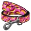 WAUDOG Banán mintás pink Nylon póráz 20mm 122cm
