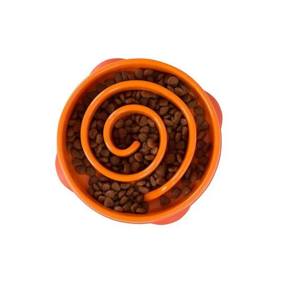 Outward Hound Fun Feeder Medium Narancs