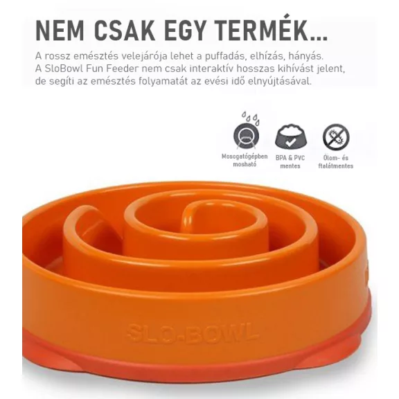 Outward Hound Fun Feeder Medium Narancs
