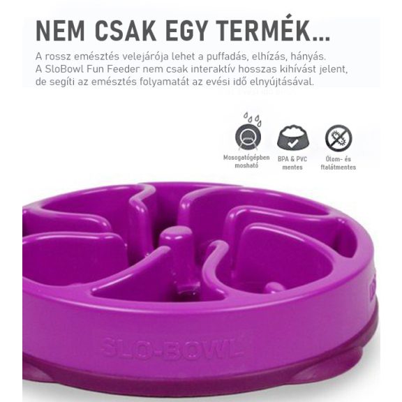 Outward Hound Fun Feeder Medium ibolya