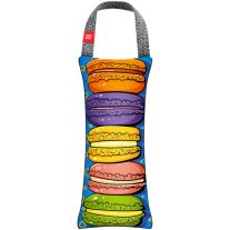   WauDog Fun Macaron mintás sípolós hurka, dummy játék 21x9cm