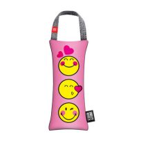  WauDog Fun Pink Emoji mintás sípolós hurka, dummy játék 21x9cm