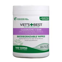   Vet's Best Aloe Verás szemkörnyék és fültisztító törlőkendő 100db
