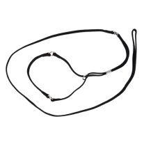   Felvezető póráz fekete 7mmx98cm - nyaktámasszal (10mmx20cm)