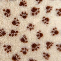 Vetbed 100x150cm krém barna mancsok