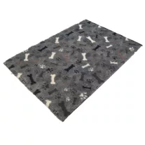 Vetbed 100x75cm szürke csont/mancs
