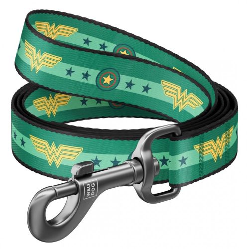 WauDog DC Wonder Woman logós zöld póráz 10mm x 122cm