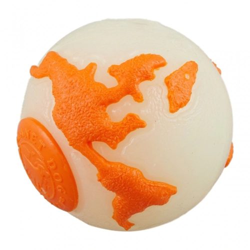 Planet Dog Orbee-Tuff Planet labda narancs/fehér 5,5cm