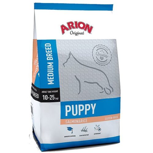 Arion Original Puppy Medium Breed Lazac, Rizs 3kg