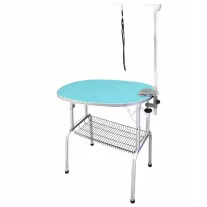 Topmast Rozsdamentes Ovális Kutyakozmetikai asztal 90x60cm