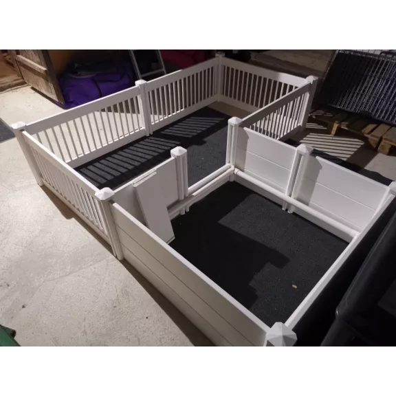 Kutya elletőláda kifutóval 290x145x46cm