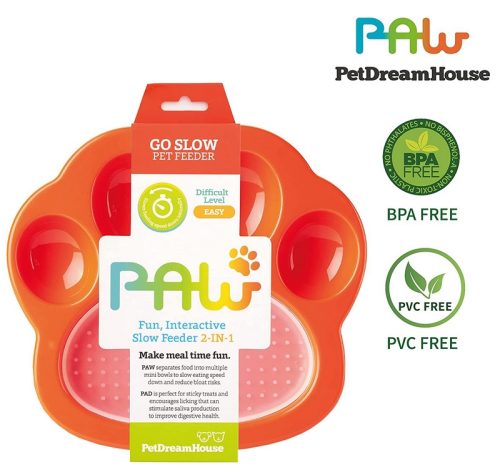 PetDreamHouse Paw 2-in-1 Mini interaktív etető narancssárga