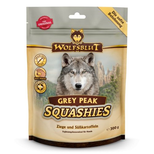 Wolfsblut Squasihes Grey Peak jutalomfalat kecske édesburgonyával 300g