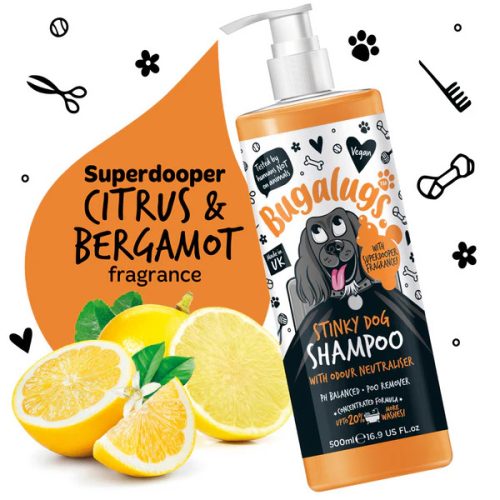 Bugalugs Stinky Dog - citrus és bergamon sampon 1000ml