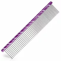 IdealDog fém fésű sűrű/ritka 50/50 16cm lila