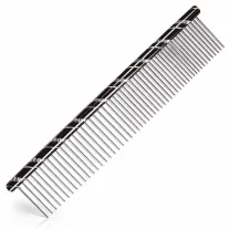 IdealDog fém fésű sűrű/ritka 50/50 16cm fekete