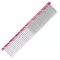 IdealDog fém fésű sűrű/ritka 50/50 19cm piros