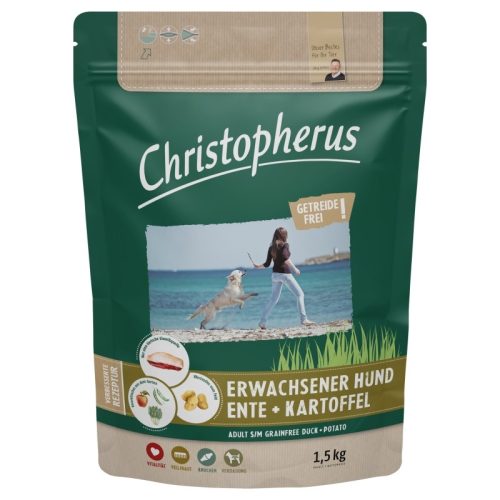 Christopherus Grainfree Small&Medium Breed Kacsa/Burgonya 1,5kg