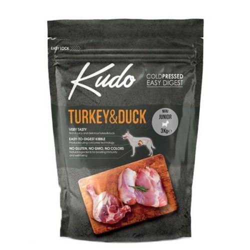 Kudo Low Grain Junior Small Kacsa, pulyka kutyatáp 3kg