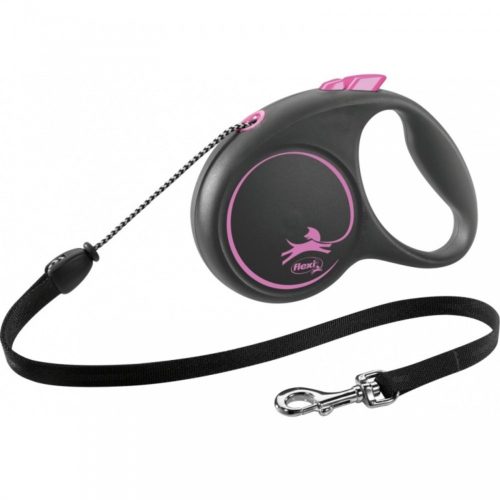 Flexi Black Design PINK zsinóros 5m 12kg-ig