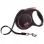 Flexi Black Design szalagos automata póráz pink M 5 m, 25 kg-ig