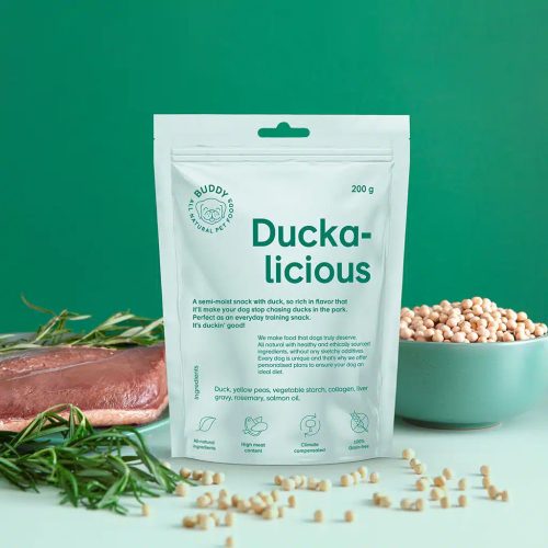 Buddy Duckalicious - puha falatok kacsa, rozmaring 200g