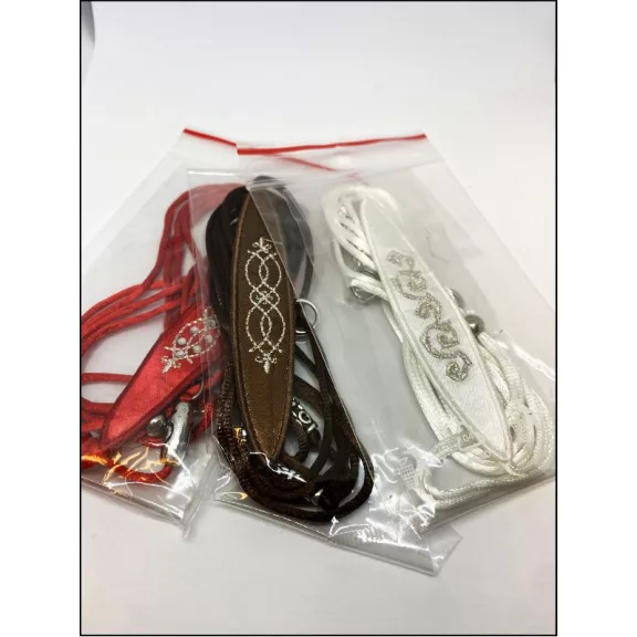 Luxus felvezető póráz 2mm díszített nyaktámasszal szürke színben