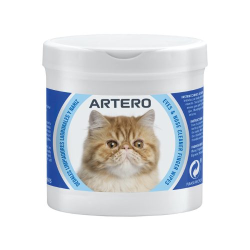 Artero ujjra húzható szemkörnyék és orrtisztító macskáknak 50db