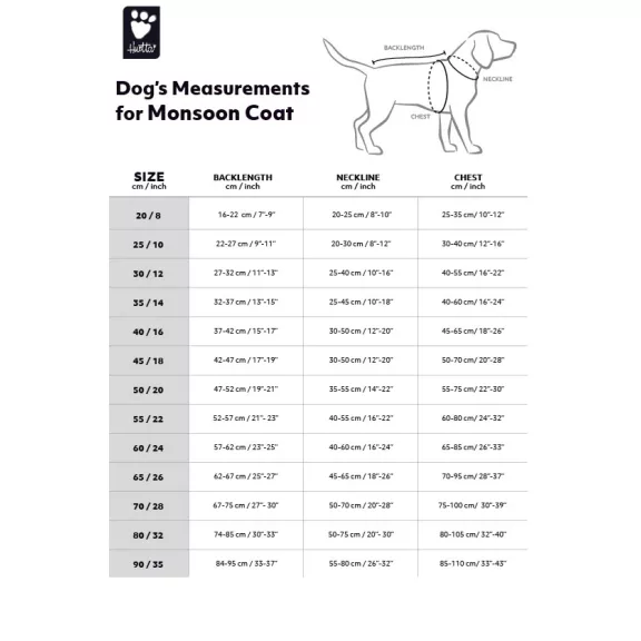 Hurtta Monsoon Coat - esőkabát, homoktövis