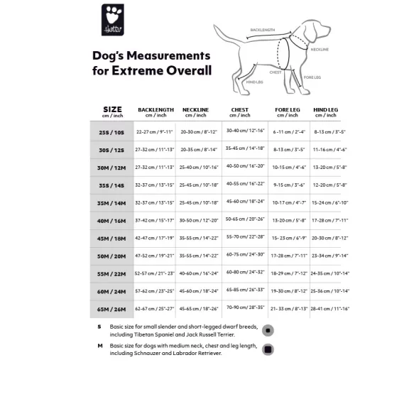 Hurtta Extreme Overall - téli overál, kezes-lábas, grafitszürke