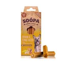   Soopa Dental Sticks - banános és mogyoróvajas fogtisztító rúd 100g