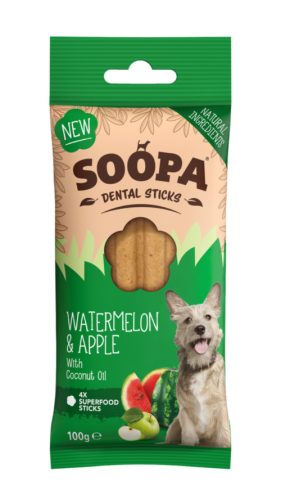 Soopa Dental Sticks - görögdinnyés, almás fogtisztító rúd 100g