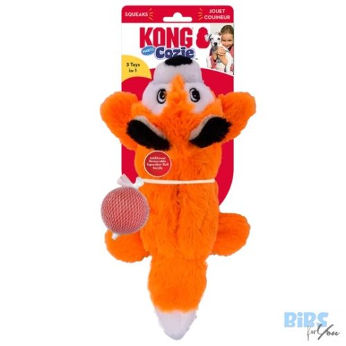 KONG Cozie Pocketz Róka kivehető sípolóval