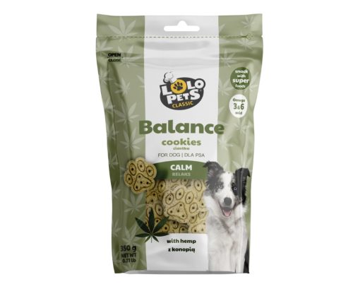 Lolo Pets Calm Kutyakeksz nyugtató hatású 350g