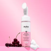   Mubo Öblítést nem igénylő cseresznyés mancsmosó hab 200ml kefével