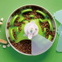   PetDreamHouse Spin UFO Maze Tricky PLUS interaktív etető zöld