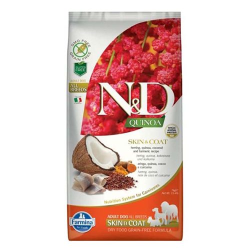 N&D Dog Quinoa Skin&coat hering&coconut adult All breed 800g