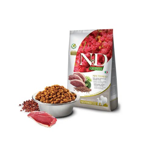 N&D Quinoa Dog kacsa, brokkoli, spárga adult medium&maxi 2,5kg