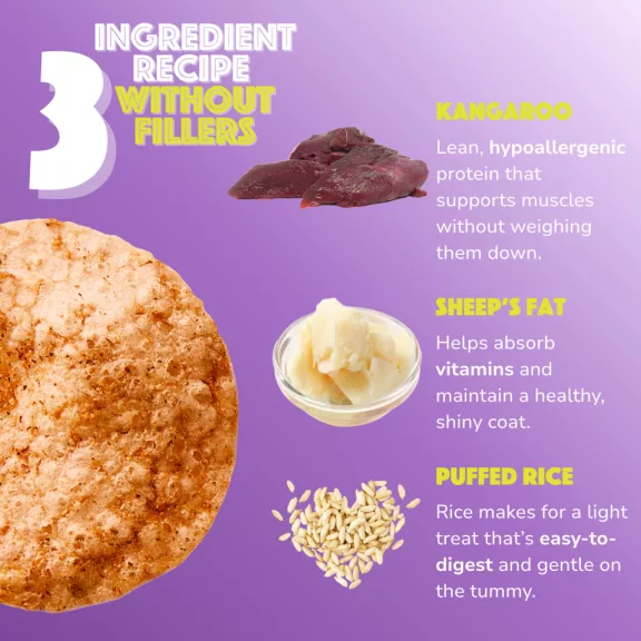 Smoofl Puffasztott rizs Chips kenguruhússal