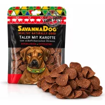   SavannaDog dél-afrikai strucchús tallérok sárgarépával 60 g