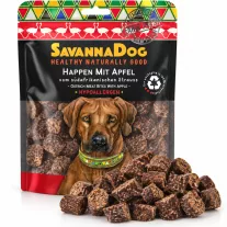 SavannaDog dél-afrikai strucc hús falatok almával 100 g