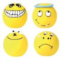 Sípoló latex Smiley labdák Ø6cm