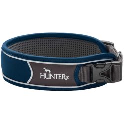 Hunter Divo széles nylon nyakörv sötétkék 45-55cm/4,5cm