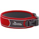 Hunter Divo széles nylon nyakörv piros 35-45cm/4,5cm